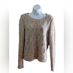 Women's Cable Knit Sweater - Cream
